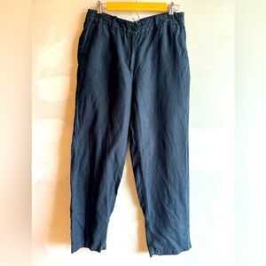 L.L.Bean Women’s MT 100% linen trousers Lagenlook Quiet Luxury Beach Natural